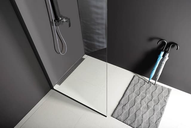 MODULAR SHOWER BLACK ścianka walk-in, montaż przy ścianie, 900 mm
