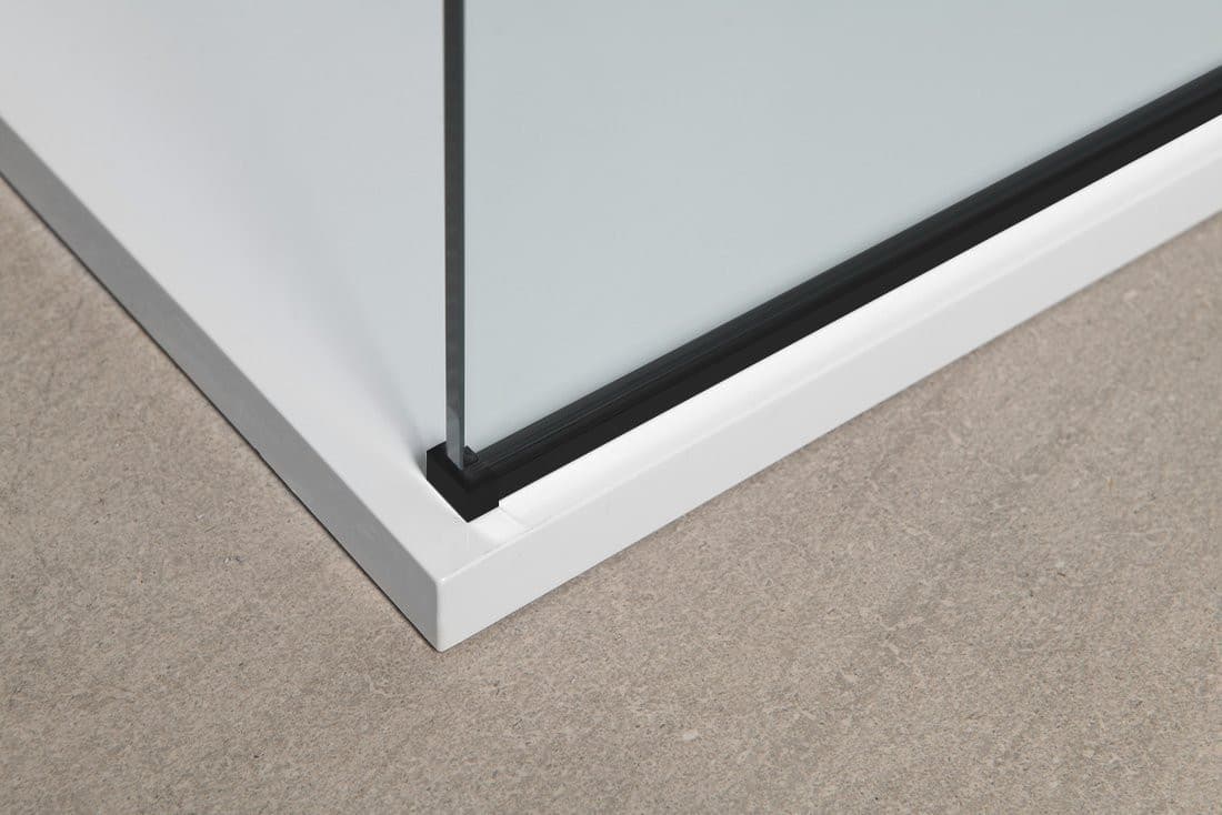 MODULAR SHOWER BLACK ścianka walk-in, montaż przy ścianie, 900 mm