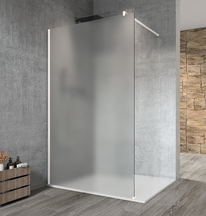 VARIO WHITE jednoczęściowa kabina prysznicowa Walk-In, 1100 mm, szkło matowe
