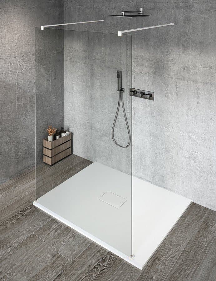 VARIO WHITE kabina prysznicowa Walk-In, jednoczęściowa, szkło czyste, 800 mm