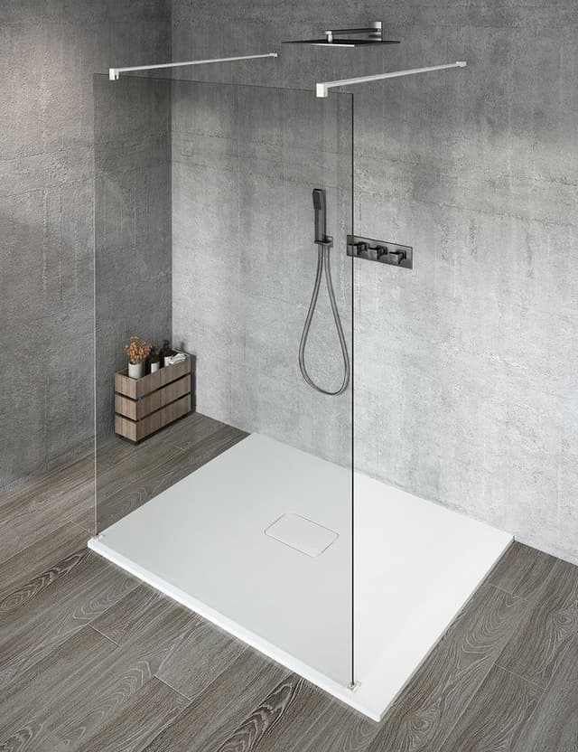 VARIO WHITE kabina prysznicowa Walk-In, jednoczęściowa, szkło czyste, 800 mm