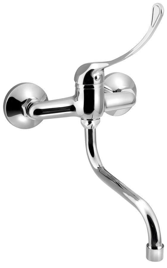 AQUALINE 35 bateria ścienna z dźwignią medyczną chrom