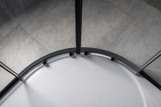 SIGMA SIMPLY BLACK półokrągła kabina prysznicowa 1000x1000mm, R550, szkło czyste