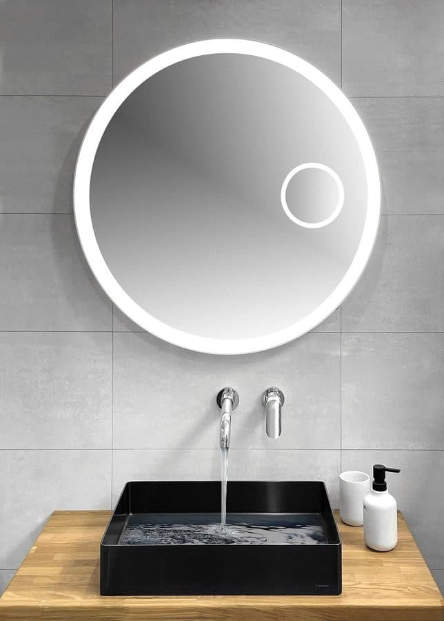 FLOAT lustro okrągłe podświetlane LED, ø 80cm, usterko kosmetyczne, IR czujnik, 3500-6500°K, biały