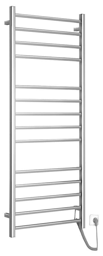 ESKINADO elektryczna suszarka na ręczniki, kwadratowa, 600x1500 mm, 130 W, stal nierdzewna polerowana
