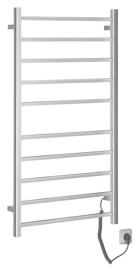 ESKINADO elektryczna suszarka na ręczniki kwadratowa, 620x1160 mm, 120 W, stal nierdzewna polerowana
