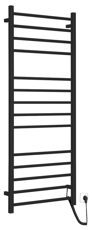 ESKINADO elektryczna suszarka na ręczniki, kwadratowa 600x1500 mm, 130 W, czarny