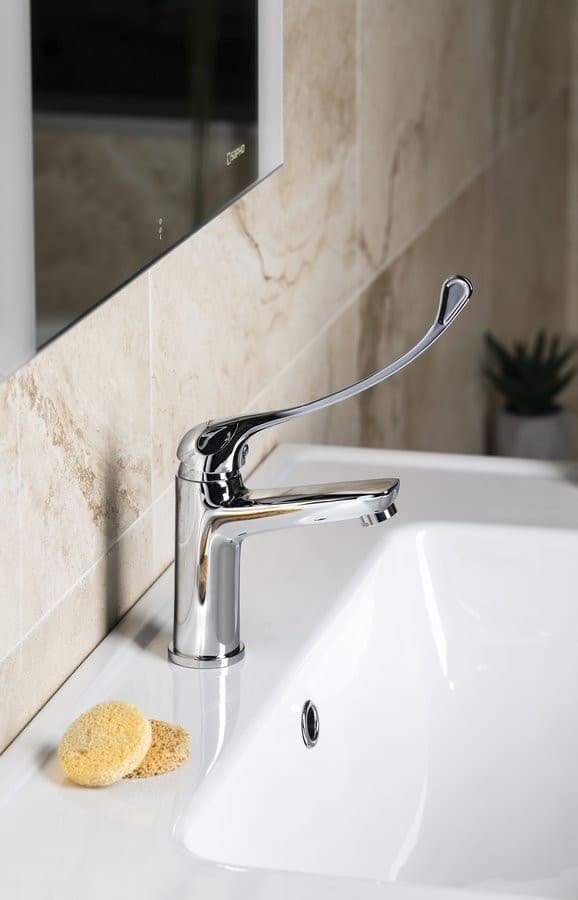 SCHMITZ bateria umywalkowa stojąca z dźwignią medyczną SENIOR chrom