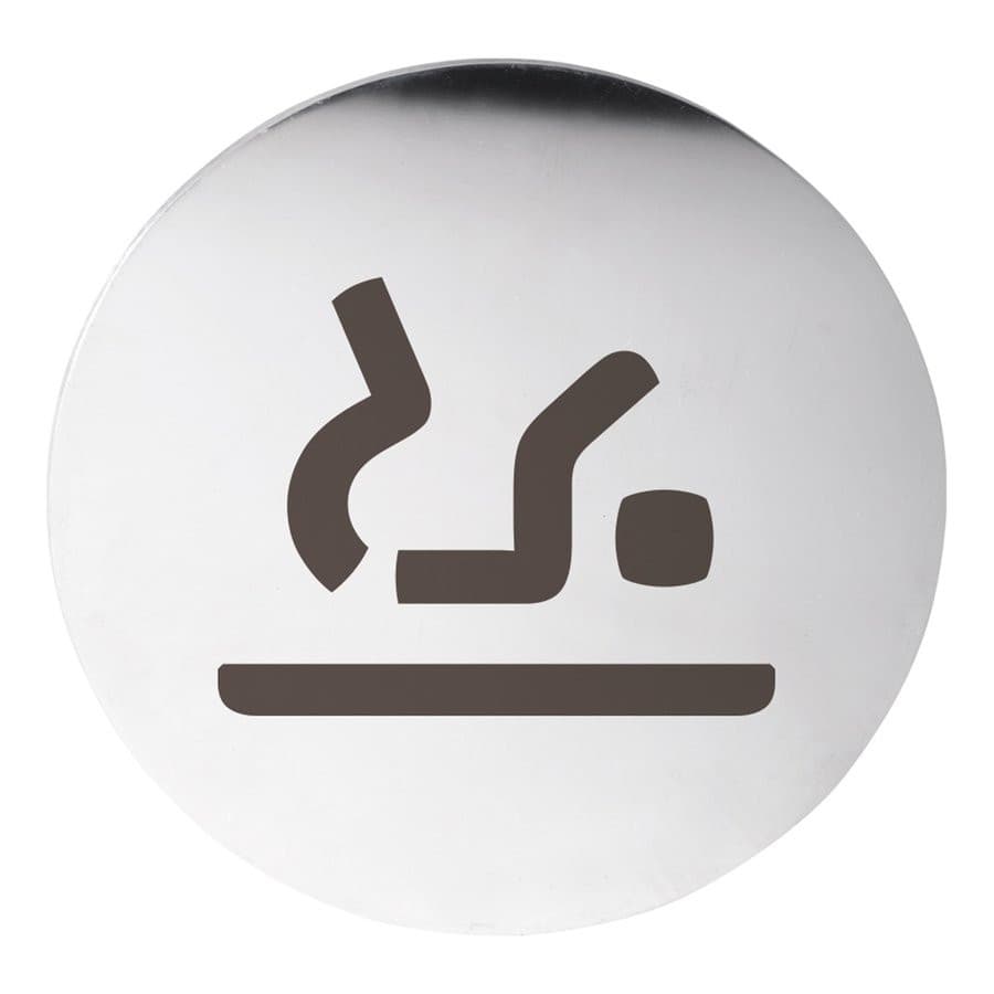 Przewijak dla dziecka, okrągły, stal nierdzewna mat, średnica 75 mm