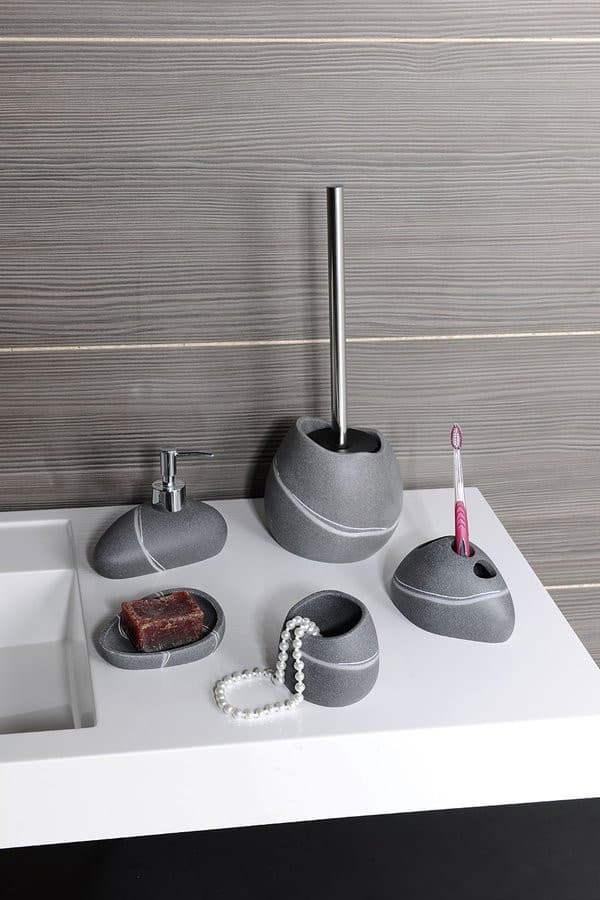 LITTLE ROCK szary kubek na szczoteczki do zębów do postawienia