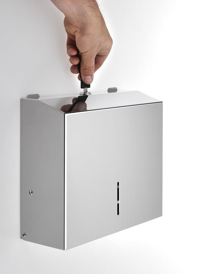 Zasobnik na ręczniki papierowe stal nierdzewna polerowana 270x265x115mm