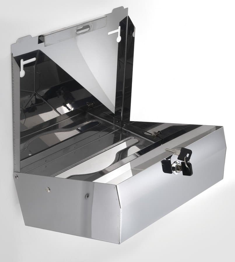 Zasobnik na ręczniki papierowe stal nierdzewna polerowana 270x265x115mm