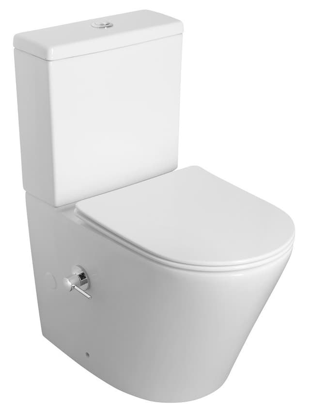 PACO CLEANWASH kompaktowe WC z dyszą bidetową, odpływ poziomy/pionowy, białe