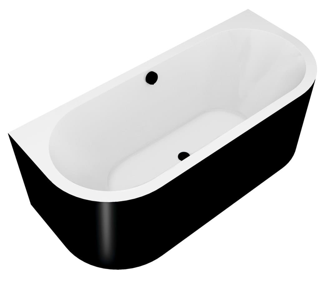 VIVA D MONOLITH wanna przyścienna, wolnostojąca 170x75x60 cm, biały czarny