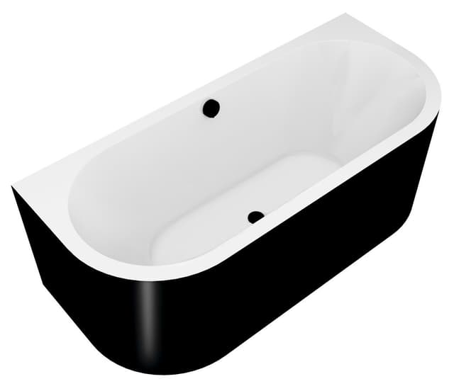VIVA D MONOLITH wanna przyścienna, wolnostojąca 170x75x60 cm, biały czarny