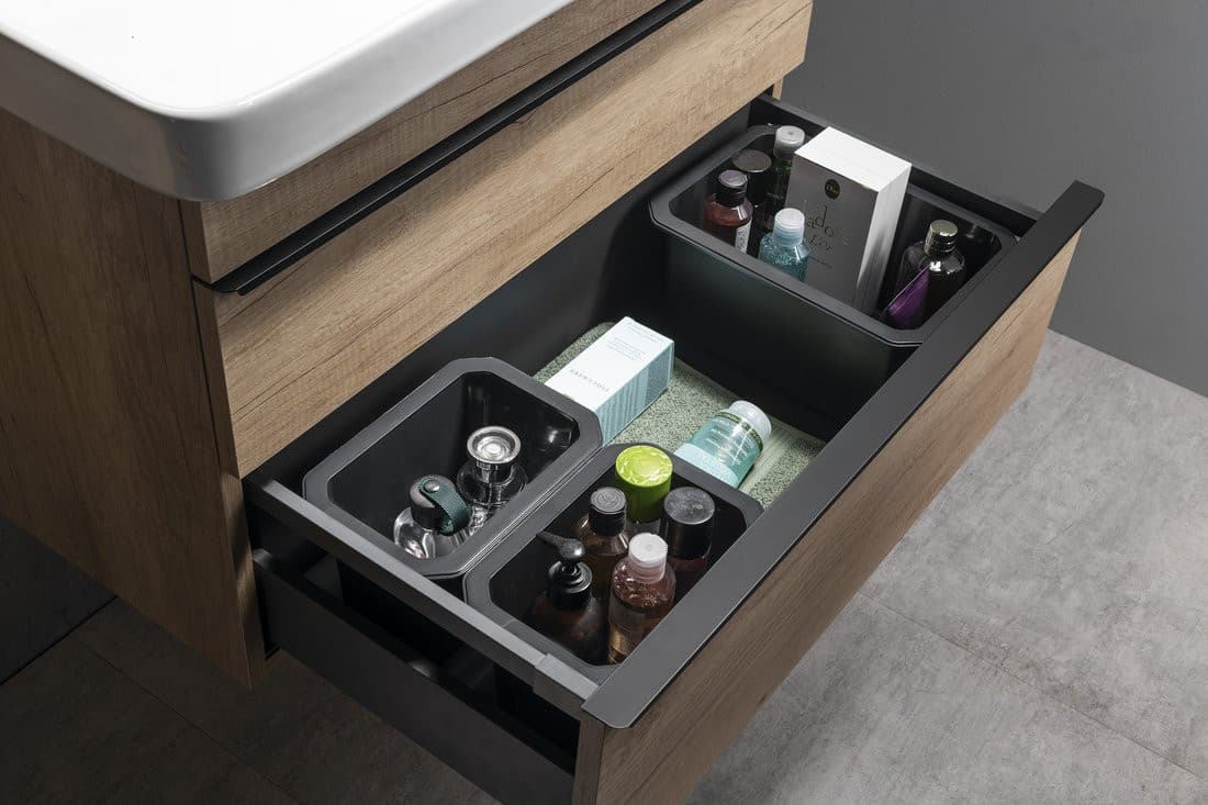 LINDO miska wysoka, zestaw 4 szt. (2x 150x220mm+2x 220x300mm), plastik, antracyt