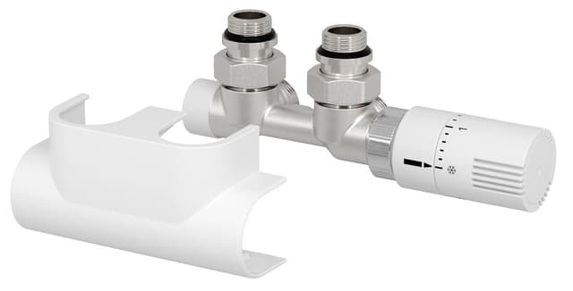 Aqualine TOP 50 zestaw przyłączeniowy z termostatem, prawy, biały