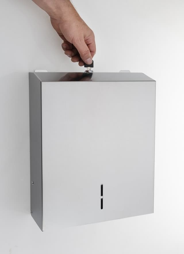 Zasobnik na ręczniki papierowe stal nierdzewna mat 285x370x105 mm