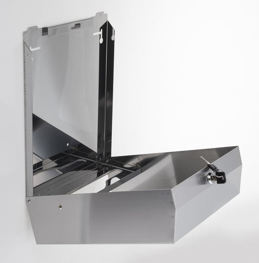 Zasobnik na ręczniki papierowe stal nierdzewna mat 285x370x105 mm