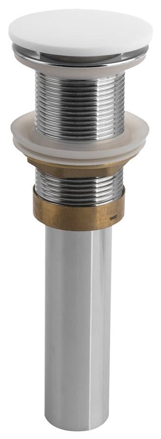 Korek umywalkowy THIN 5/4" mosiądz biały mat klik-klak