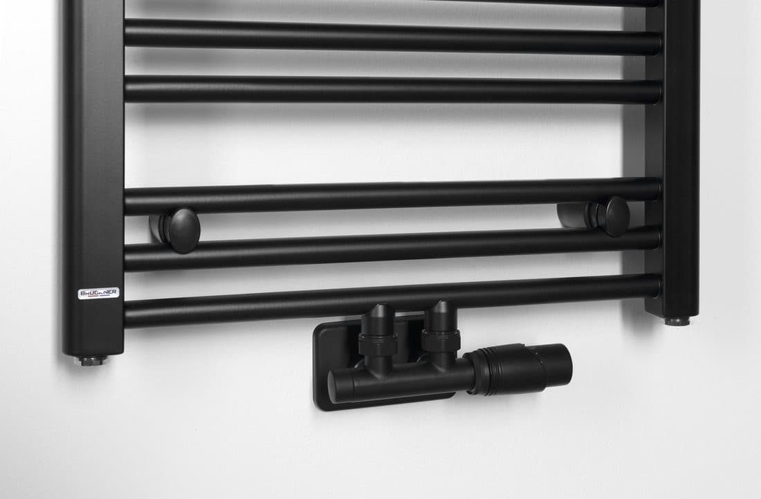 WICHER zestaw przyłączeniowy termostatyczny 50mm czarny mat