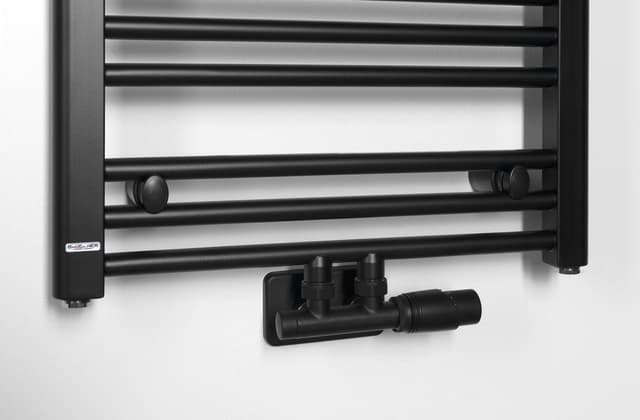 WICHER zestaw przyłączeniowy termostatyczny 50mm czarny mat