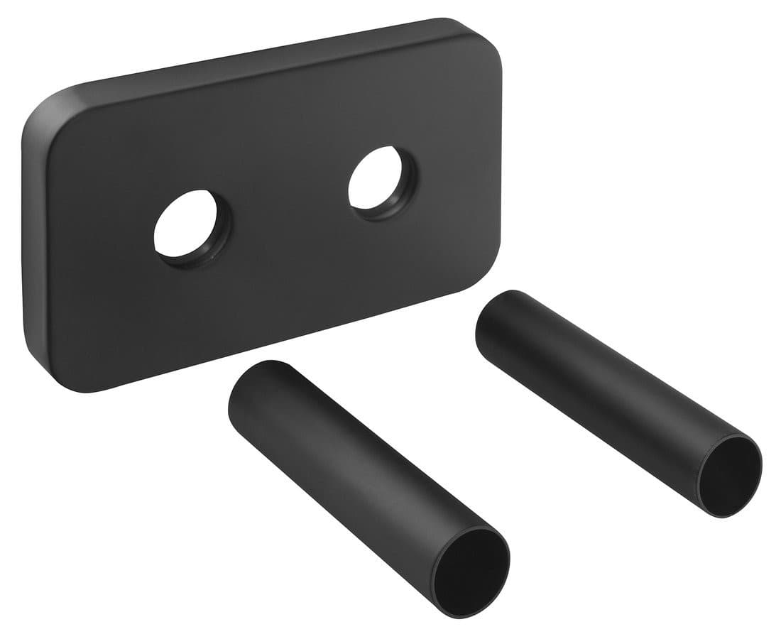 WICHER rozeta maskująca zespolona do zaworów 50mm czarny mat