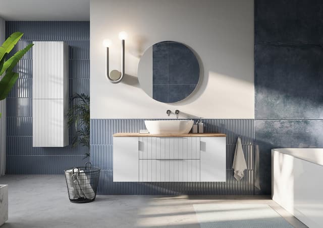 CIRASA szafka wisząca dolna 30x52x46 cm biała połysk uniwersalna