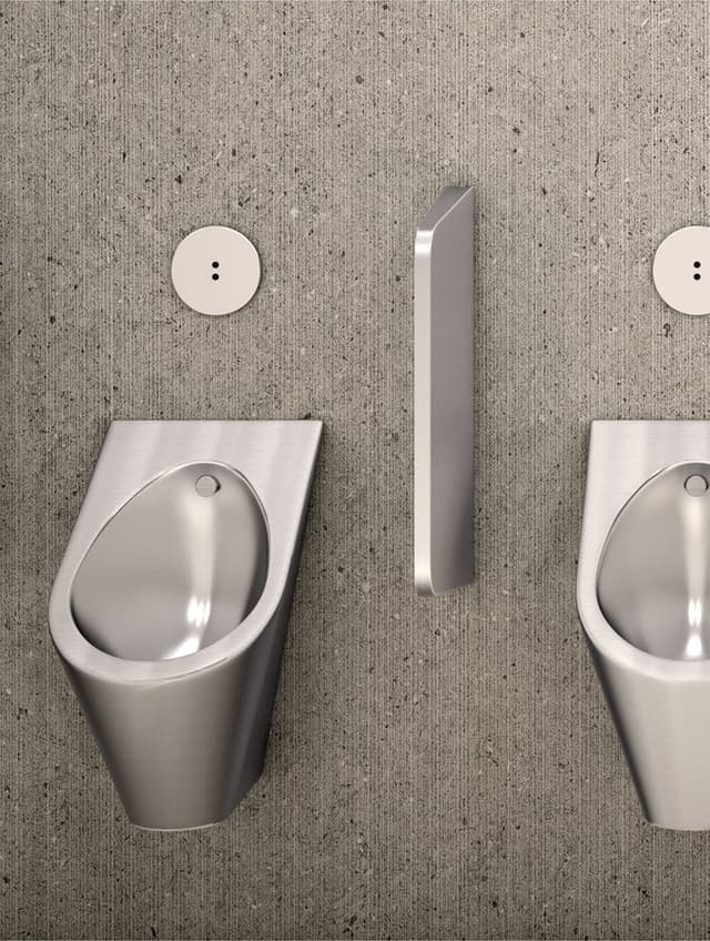 Ścianka oddzielająca pomiędzy pisuary 50x680x350 mm, stal nierdzewna mat