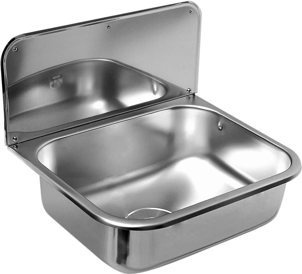 Komora gospodarcza ścienna 560x165x404 mm, ścianka tylna, ruszt, stal nierdzewna mat