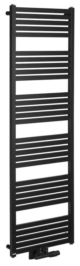 Grzejnik łazienkowy GRUNT 500x1610 mm czarny mat środkowe podłączenie