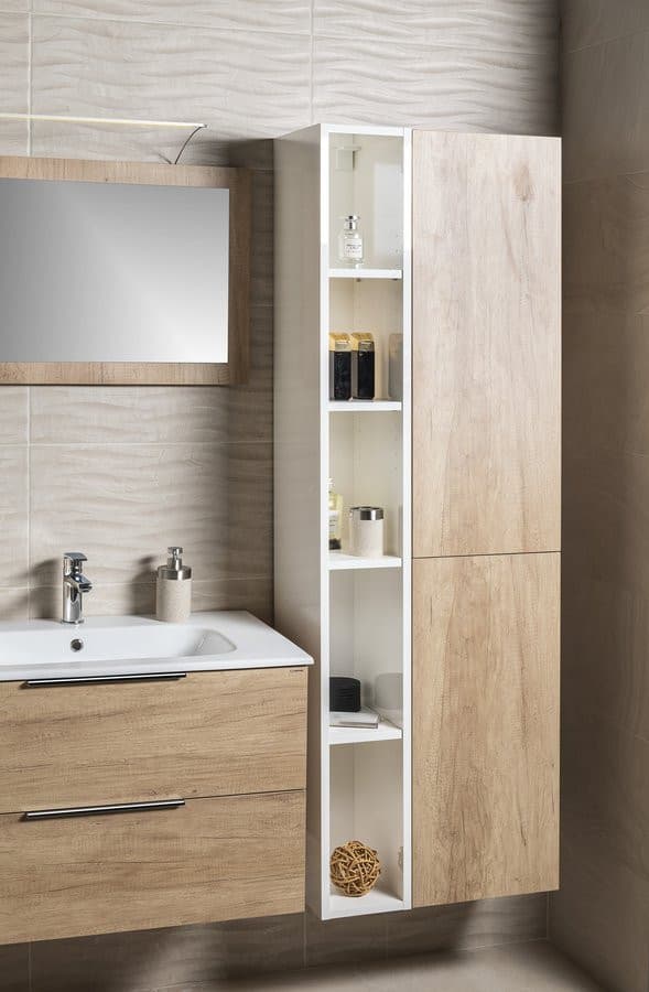 ESPACE słupek wysoki 35x172x32cm, 2 drzwiczki, lewy/prawy, dąb Alabama