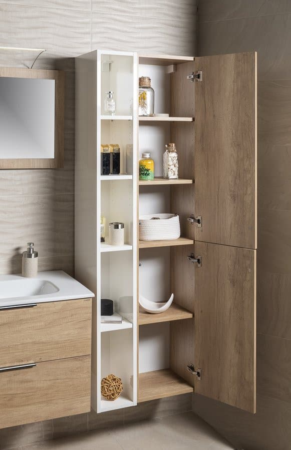 ESPACE słupek wysoki 35x172x32cm, 2 drzwiczki, lewy/prawy, dąb Alabama