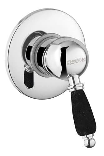 KIRKÉ BLACK bateria prysznicowa podtynkowa 1-funkcyjna chrom-czarna