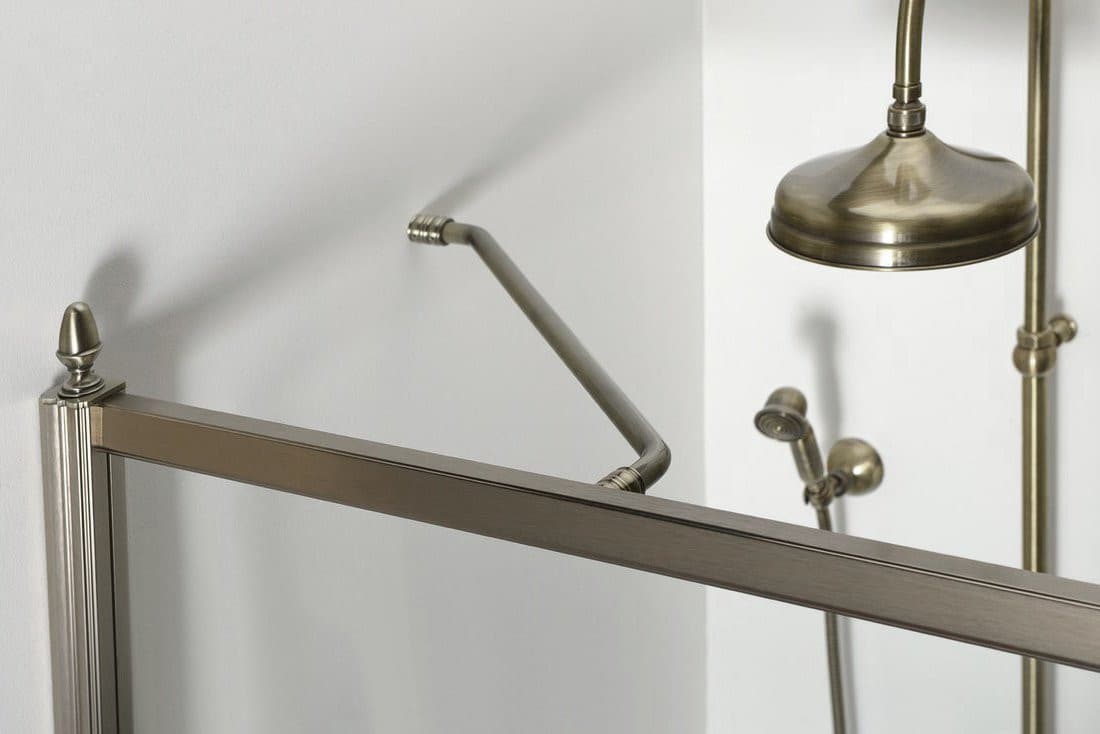 ANTIQUE drzwi obrotowe 800mm, prawe, szkło czyste, brąz, jasny odcień