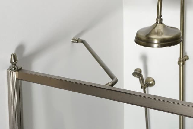 ANTIQUE drzwi obrotowe 800mm, prawe, szkło czyste, brąz, jasny odcień