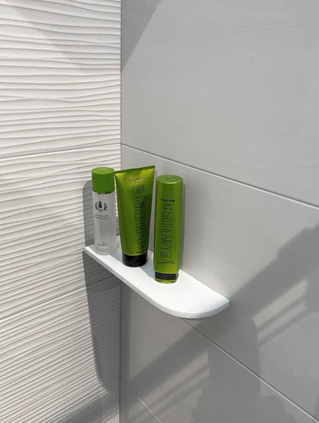 Półka narożna ABELINE Rockstone 300x100 mm biały mat