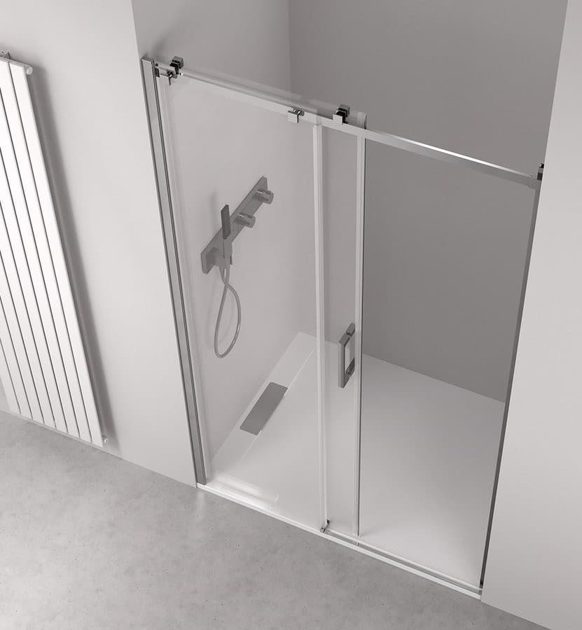 THRON SQUARE drzwi prysznicowe 1600 mm, rolki kanciaste, szkło czyste