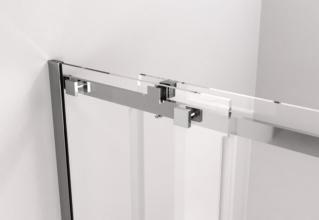 THRON SQUARE drzwi prysznicowe 1600 mm, rolki kanciaste, szkło czyste