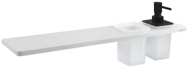 ABELINE półka łazienkowa z dozownikiem i kubkiem Rockstone 500mm