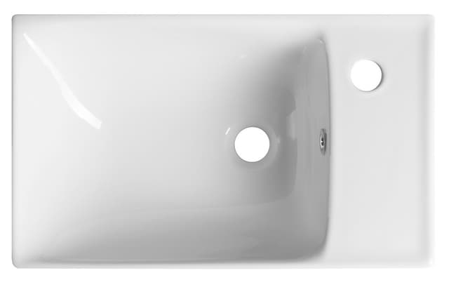 Umywalka ceramiczna NUALI 50x30 cm z baterią po prawej stronie