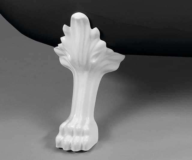 RETRO wanna wolnostojąca 147x69,5x67,5cm, nogi białe, czarno/biała