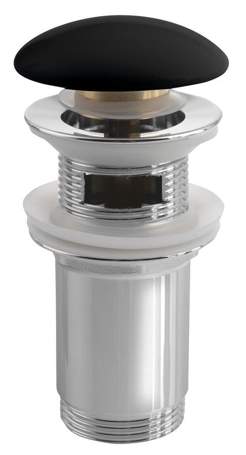 Korek Klik-Klak 5/4" czarny mat mosiężny z przelewem