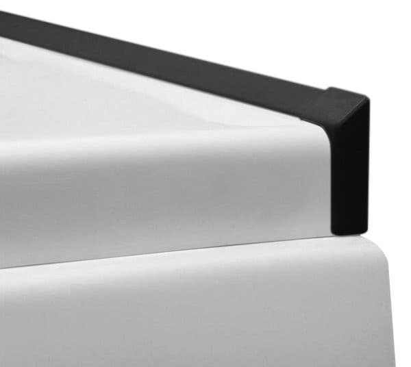 Listwa do wanien i brodzików 1950 mm czarna 2 sztuki