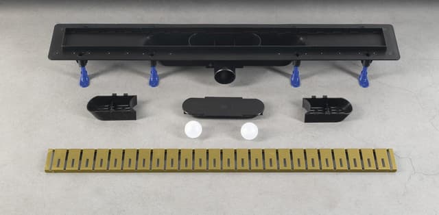 KLAVER odpływ liniowy 710 mm złoto mat stal nierdzewna