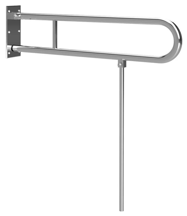 Poręcz składana z nogą podporową 813mm stal nierdzewna Sapho