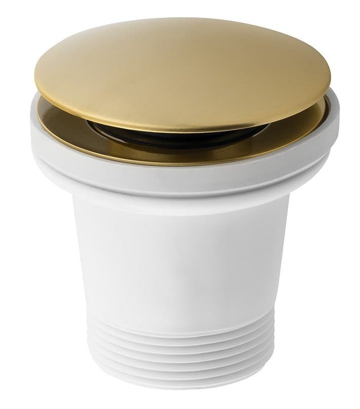 Odpływ wannowy 6/4 klik-klak złoto mat bez przelewu