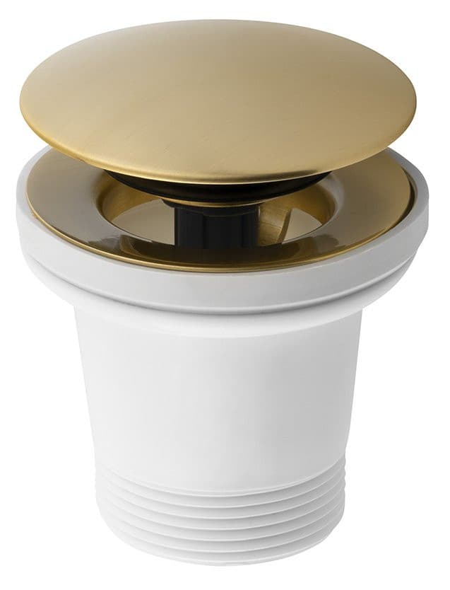 Odpływ wannowy 6/4 klik-klak złoto mat bez przelewu