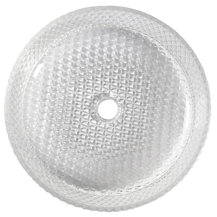 MARAGUA szklana umywalka nablatowa Ø 39,5 cm przezroczysta