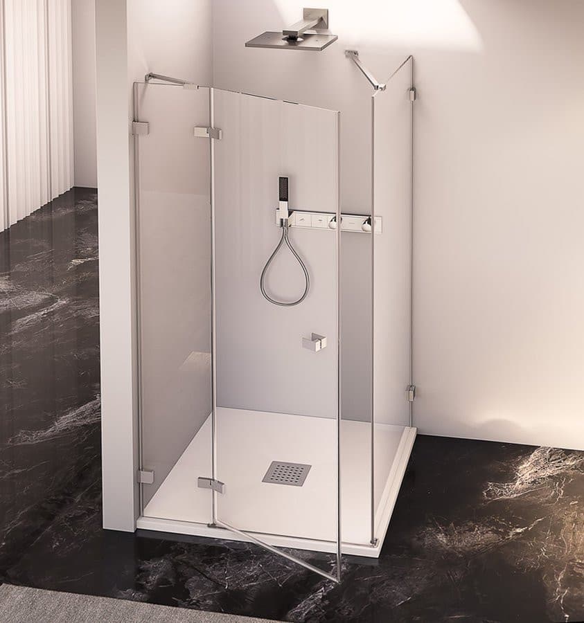 FORTIS EDGE drzwi prysznicowe bez profilu 800mm, szkło czyste, lewe